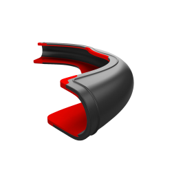 Compositi protection de selle - noir et rouge